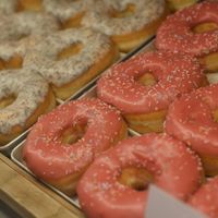 lemon poppy seed and strawberry at Brammibal's Donuts - Friedrichshain in Berlin