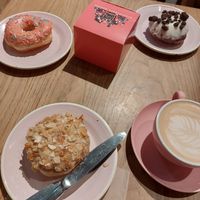 Strawberry sprinkles, Bienenstich and Oreo at Brammibal's Donuts - Friedrichshain in Berlin