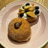 Chocolate & blueberry lemon cheesecakee  at Brammibal's Donuts - Friedrichshain in Berlin
