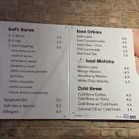 Ice cream and drinks menu .  at Brammibal's Donuts - Friedrichshain in Berlin