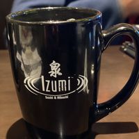 Mug of hot green tea at Izumi Sushi & Hibachi in Fargo