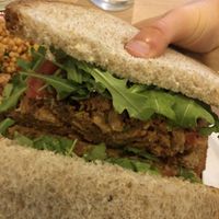 They don't skimp on sammie filling  at Sosta Cafe in Raleigh