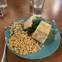 Rizo sandwich + couscous + cannellini beans   at Sosta Cafe in Raleigh