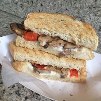 Vegan cheesesteak  at The Underground Bakery in Dennis