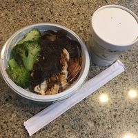 Vegan ramen, broth comes in separate container  at The Underground Bakery in Dennis
