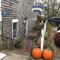 Autumnal entrance at The Underground Bakery in Dennis
