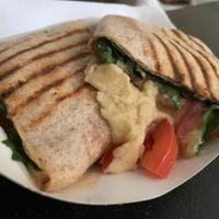 Hummus wrap at The Underground Bakery in Dennis