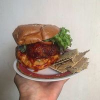 Baby J Burger at Jatuhcintah Vegan Burger in Jakarta
