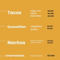 Vegan menu at Mexican Choice  in Da Nang