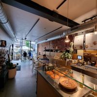 Interior, counter at Oats Day Long in Ghent