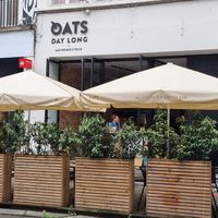 Front - outdoor seating at Oats Day Long in Ghent