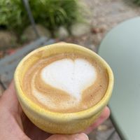 Vegan latte  at Terpager & Co in Ribe