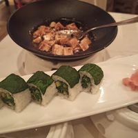 Vegan Maki and Silk Tofu with black bean sauce at Chloe's Chinese Restaurant in Paphos