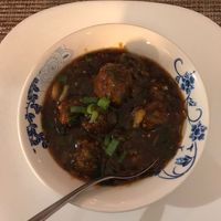 Veg and potato things in black bean sauce at Mr. Woo in Paphos