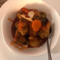 Sweet and sour broccoli things. AMAZING! at Mr. Woo in Paphos