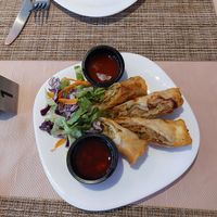 Spring rolls at Mr. Woo in Paphos