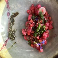 rote rüben gnocchi at Gasthaus Siriuskogl in Bad Ischl