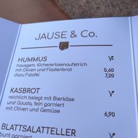 Starters / snacks (V+ means vegan) at Gasthaus Siriuskogl in Bad Ischl