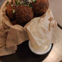 "mushroom croquettes" at Kozy Eats  in Riga