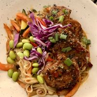 Wok with soy fillets  at Kozy Eats  in Riga