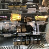 The desserts counter   at Kozy Eats  in Riga