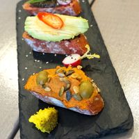 Trio bruschetta at Kozy Eats  in Riga