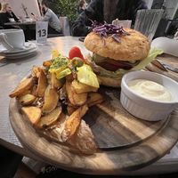 Protein burger  at Kozy Eats  in Riga