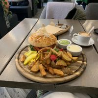 Caesar salad burger   at Kozy Eats  in Riga