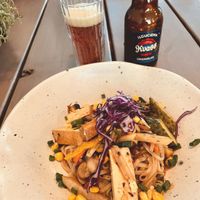 smoked wok with pineapple at Kozy Eats  in Riga