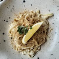 Lemon pasta at Kozy Eats  in Riga