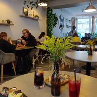 Bruschetta and mushroom crocettes at Kozy Eats  in Riga