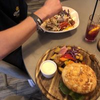 césar burger und loaded fries   at Kozy Eats  in Riga