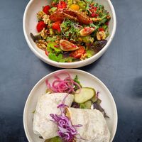 Wrap and salad at Kozy Eats  in Riga