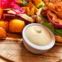 Burger caesar  at Kozy Eats  in Riga