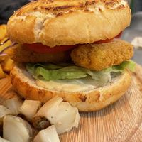 Chicken Caesar burger  at Kozy Eats  in Riga