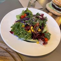 Side salad. A lot of tomato’s and olives! Heck yeah!  at Kozy Eats  in Riga