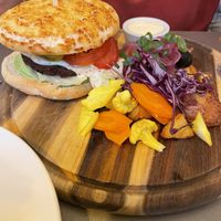 Soy burger. Yummy   at Kozy Eats  in Riga