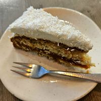 Coconut caramel cake at Kozy Eats  in Riga