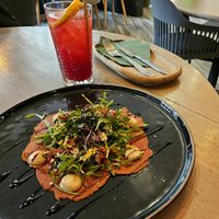 Vegan carpaccio at Kozy Eats  in Riga
