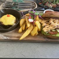The beyond meat burger  at Kozy Eats  in Riga