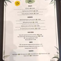 Menu at Kozy Eats  in Riga