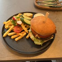 Mushroom burger  at Kozy Eats  in Riga