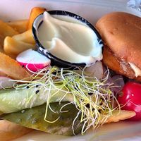 "Chicken" Burger at Kozy Eats  in Riga