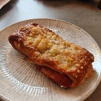 Jam pastry with crumble on top at Kozy Eats  in Riga