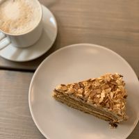 Peanut & caramel cake at Kozy Eats  in Riga