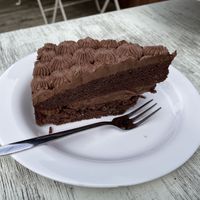 Chocolate cake at Mikė ir Vanilė in Juodkrante