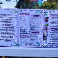 Menu with vegan options  at Mikė ir Vanilė in Juodkrante