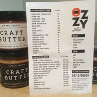 The menu! at Ozzy Nuts in Belgrade