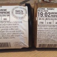 Ingredient labels at Ozzy Nuts in Belgrade