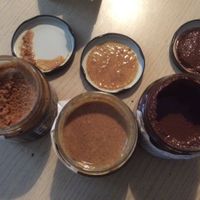 The fresh nut butters! at Ozzy Nuts in Belgrade